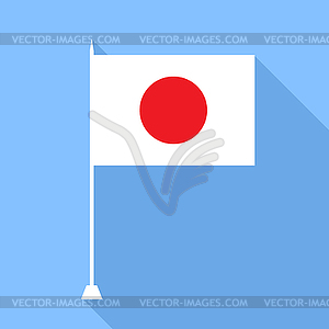 Flag of Japan. Vector illustration. - vector clipart