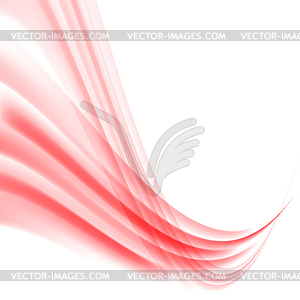 Red curved lines abstract background. - vector image