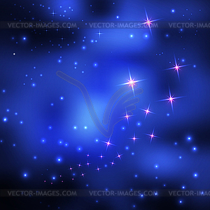 Star space. Vector illustration . - vector image