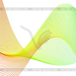 Color abstract wavy lines. Vector illustration . - vector clipart