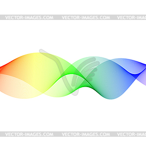 Colorful wavy lines. Vector illustration . - vector image