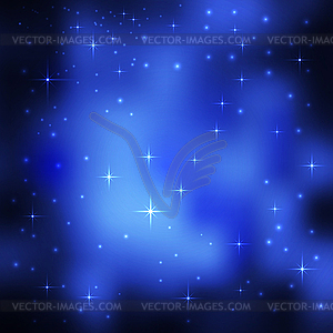 Звезды в космическом пространстве. Векторная иллюстрация. - векторный клипарт EPS