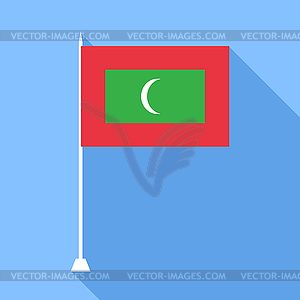 Flag of the Republic of Maldives. Vector illustration . - vector image