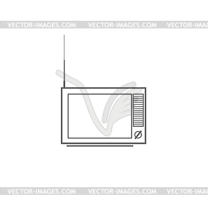 Old TV set vector illustration. - vector clipart