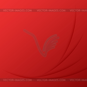 Red abstract background with curved lines - vector clipart