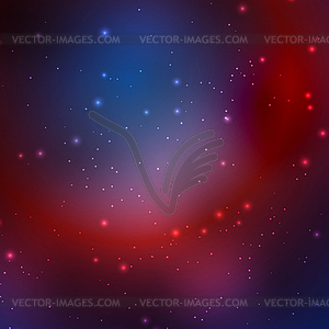 Abstract cosmic sky with stars - vector clip art