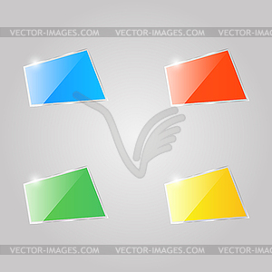 Set of colored glass banners - vector clip art