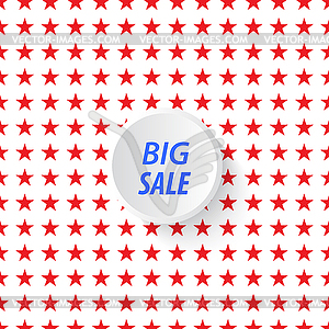 Banner big sale in background of stars - vector image