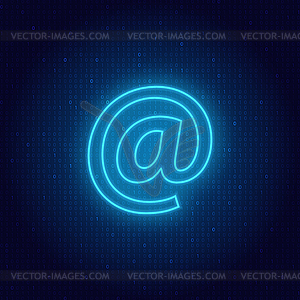 E-mail symbol on digital background - vector image