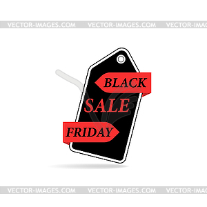 Black Friday Sale price tag - royalty-free vector clipart