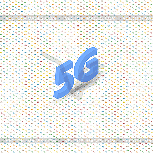 5G symbol of high-speed wireless connection  - vector clipart