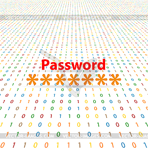 Enter secret security password  - vector clipart