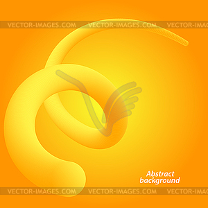 Abstract colored swirling 3d volumetric line - vector image