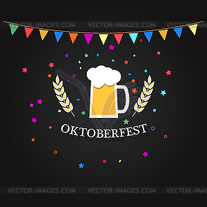 Oktoberfest beer festival - vector image