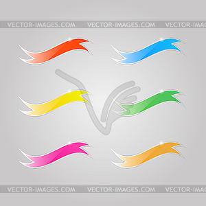 Colored shiny flags  - vector clipart