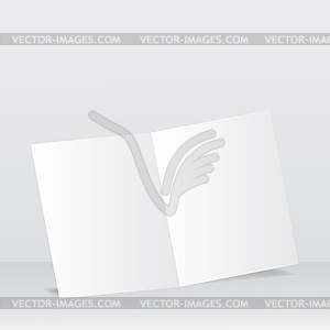 Open blank white booklet  - vector image