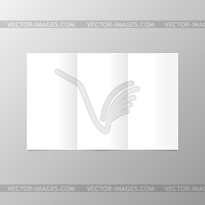 Layout postcard with open blank pages - vector clipart