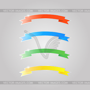 Цветные блестящие стеклянные ленты - векторная иллюстрация