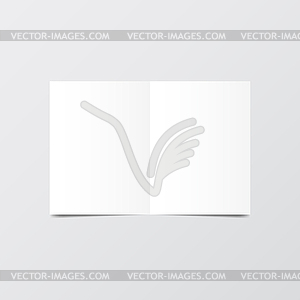 Magazine with open blank pages - vector clipart