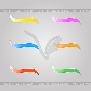 Colored shiny glass ribbons  - royalty-free vector clipart