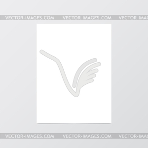 Realistic white A4 paper page - vector clipart