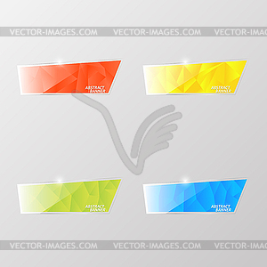 Colored shiny glass banners  - vector clipart / vector image