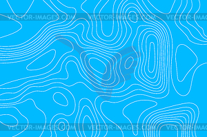 Topographic map of white lines  - vector image