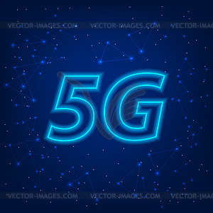 5G standard of modern Internet transmission - vector clip art