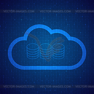 Internet server and cloud  - royalty-free vector image