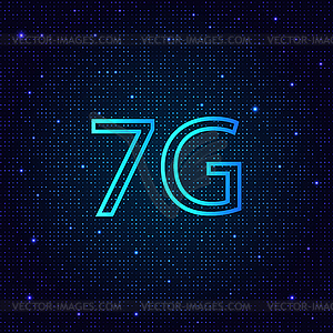 7G is new generation of Internet connection  - color vector clipart