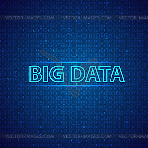 Big data on digital background - vector clipart