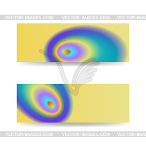 Two banners with abstract blurry pattern  - vector clipart