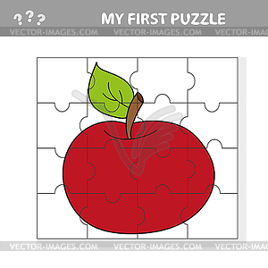 Puzzle game for kids. Education developing workshee - vector clip art