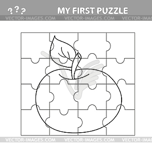 Puzzle game for kids. Education developing workshee - vector clip art