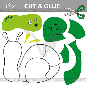 Use scissors and glue and restore picture inside - vector image