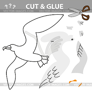 Use scissors and glue and restore picture inside - vector clipart