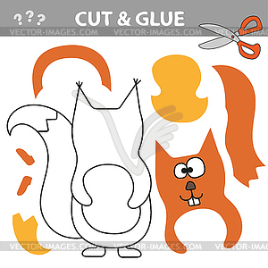 Use scissors and glue and restore picture inside - vector clipart
