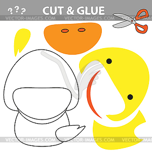 Use scissors and glue and restore picture inside - vector clip art