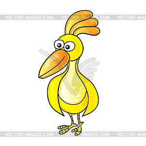 Cartoon cute bird - vector clip art