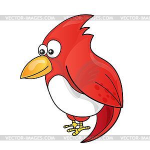 Cartoon cute bird - vector clip art