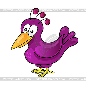 Cartoon cute bird - vector image