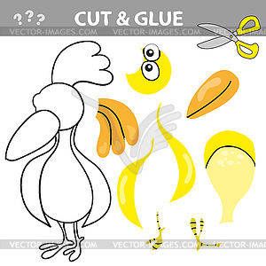 Education paper game for children. Use scissors - vector image