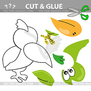 Education paper game for children. Use scissors - vector clipart