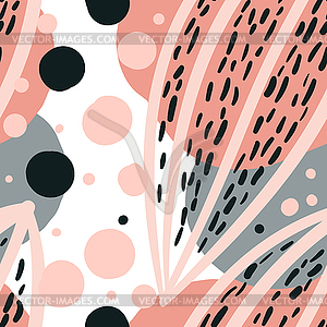 Pastel pink and grey brush stroke pattern - vector clip art