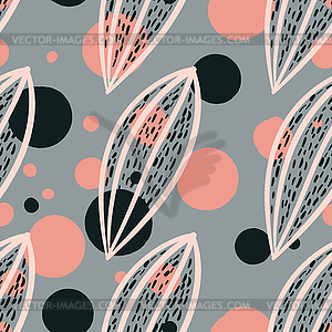 Pastel pink and grey brush stroke pattern - vector image