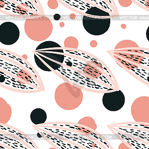 Pastel pink and grey brush stroke pattern - vector image