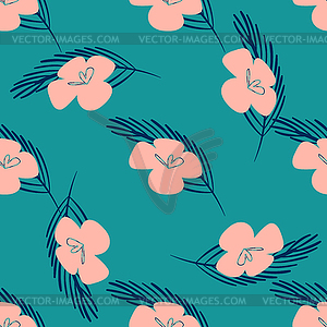 Flowers patten. Seamless design with simple - vector image