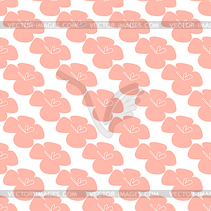 Flowers patten. Seamless design with simple - vector clipart