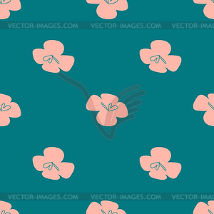 Flowers patten. Seamless design with simple - vector image