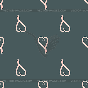 Seamless stylish pattern with pastel hearts - color vector clipart